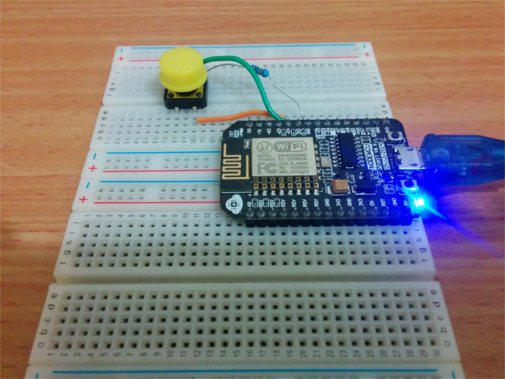 esp8266 חיבור לכפתור