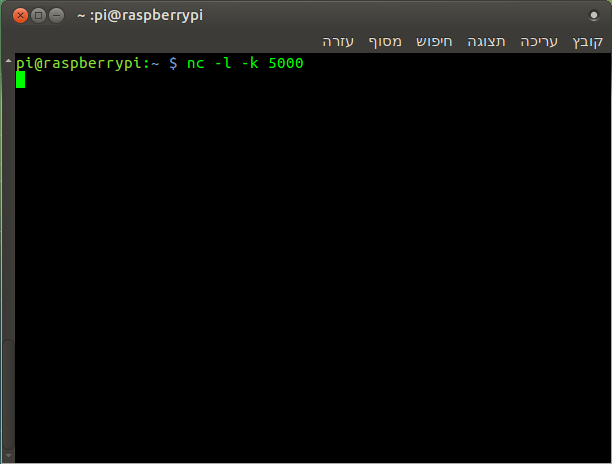 רספברי פיי netcat